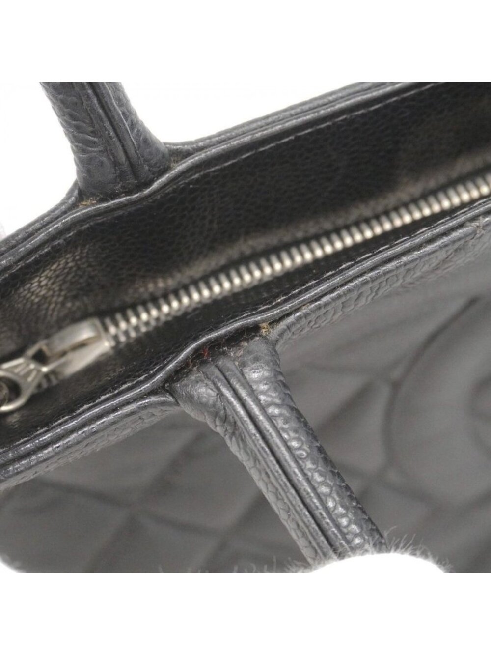 Chanel Tote Medallion Caviar Leather Black Silver - Picture 9 of 10